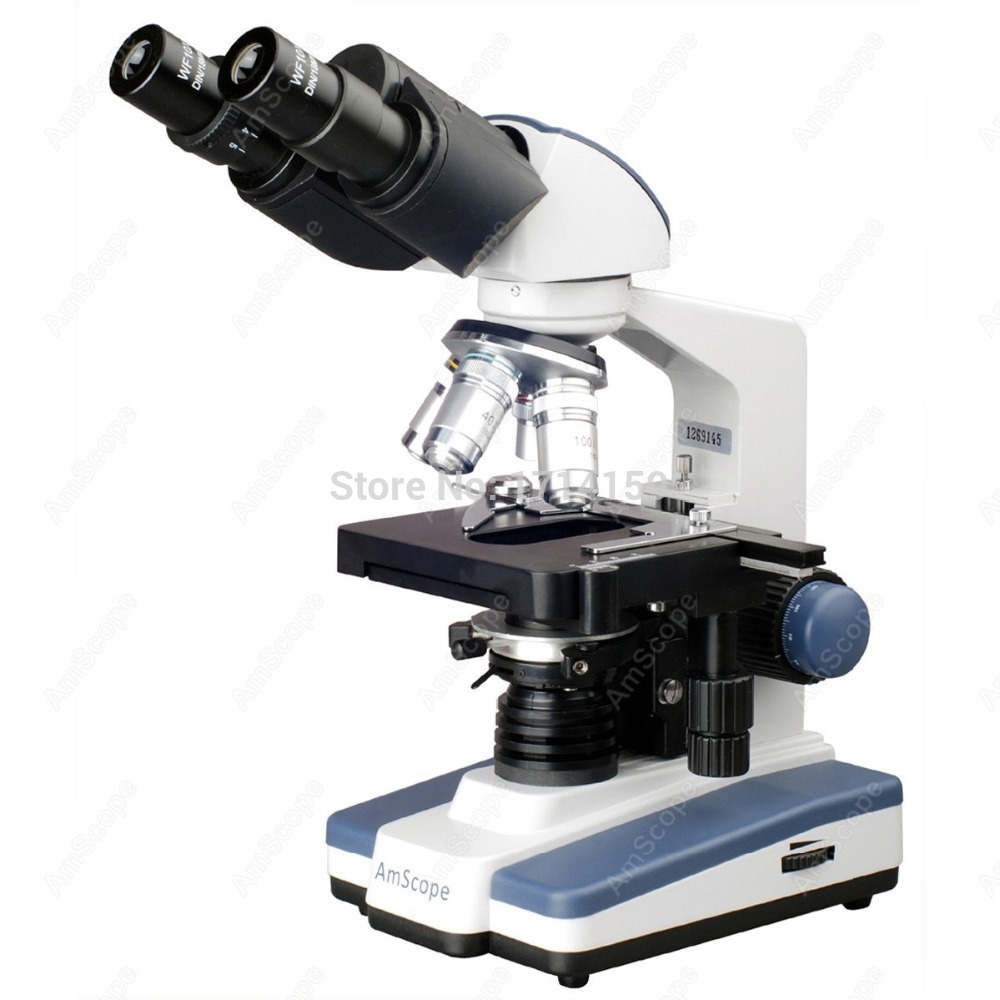 Amscope Microscope Compound 40X-1000X - Microscopio Compuesto Binocular LED AmScope para