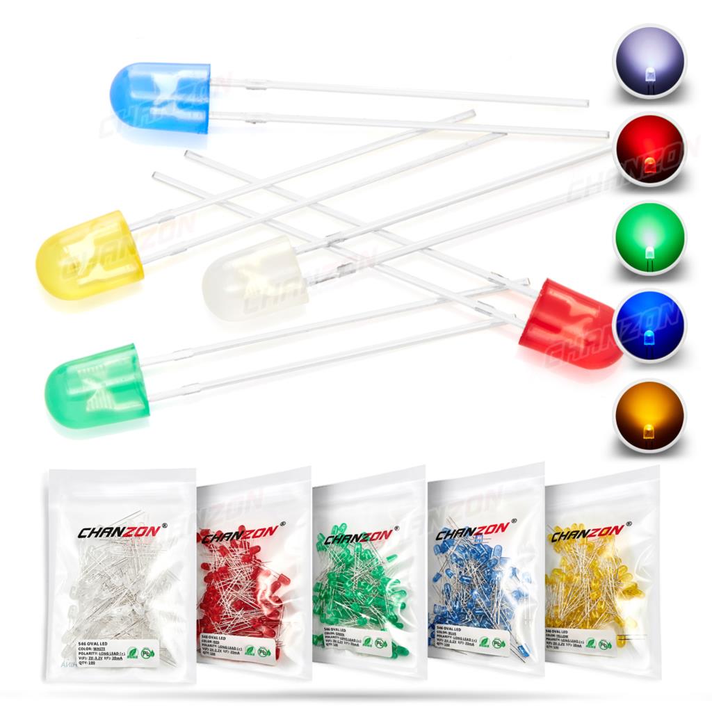 100 Uds 5mm diodo LED ovalado  - Science And Hobby reseña y precio
