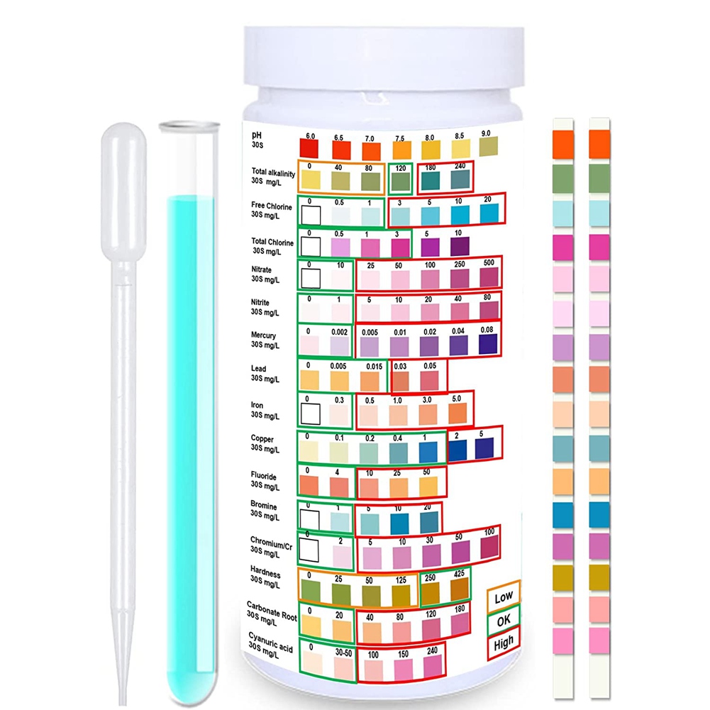 Tiras de prueba de agua potabl - Water Testing Kit reseña y precio